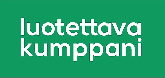 Luotettava kumppani -logo